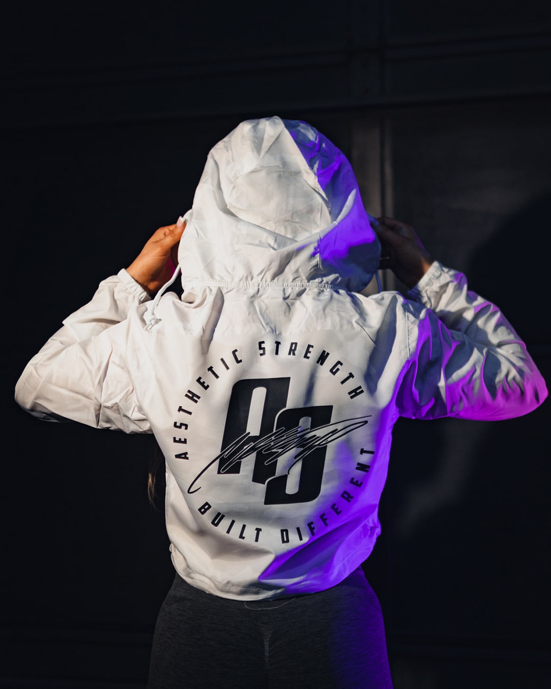 White Camo Crop Windbreaker
