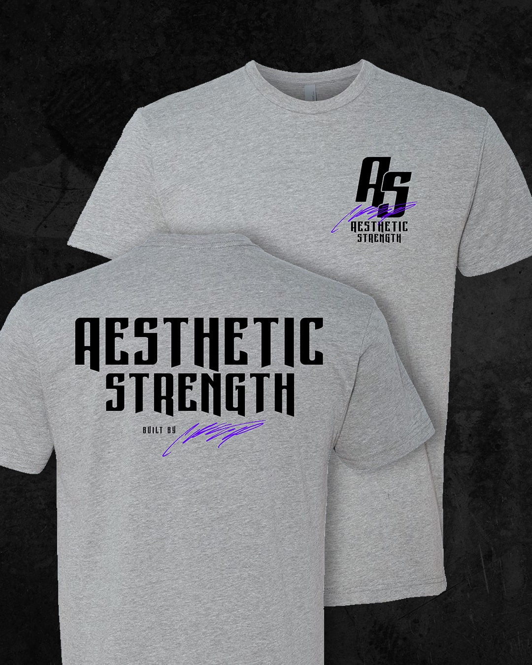 Grey Aesthetic Strength Tee